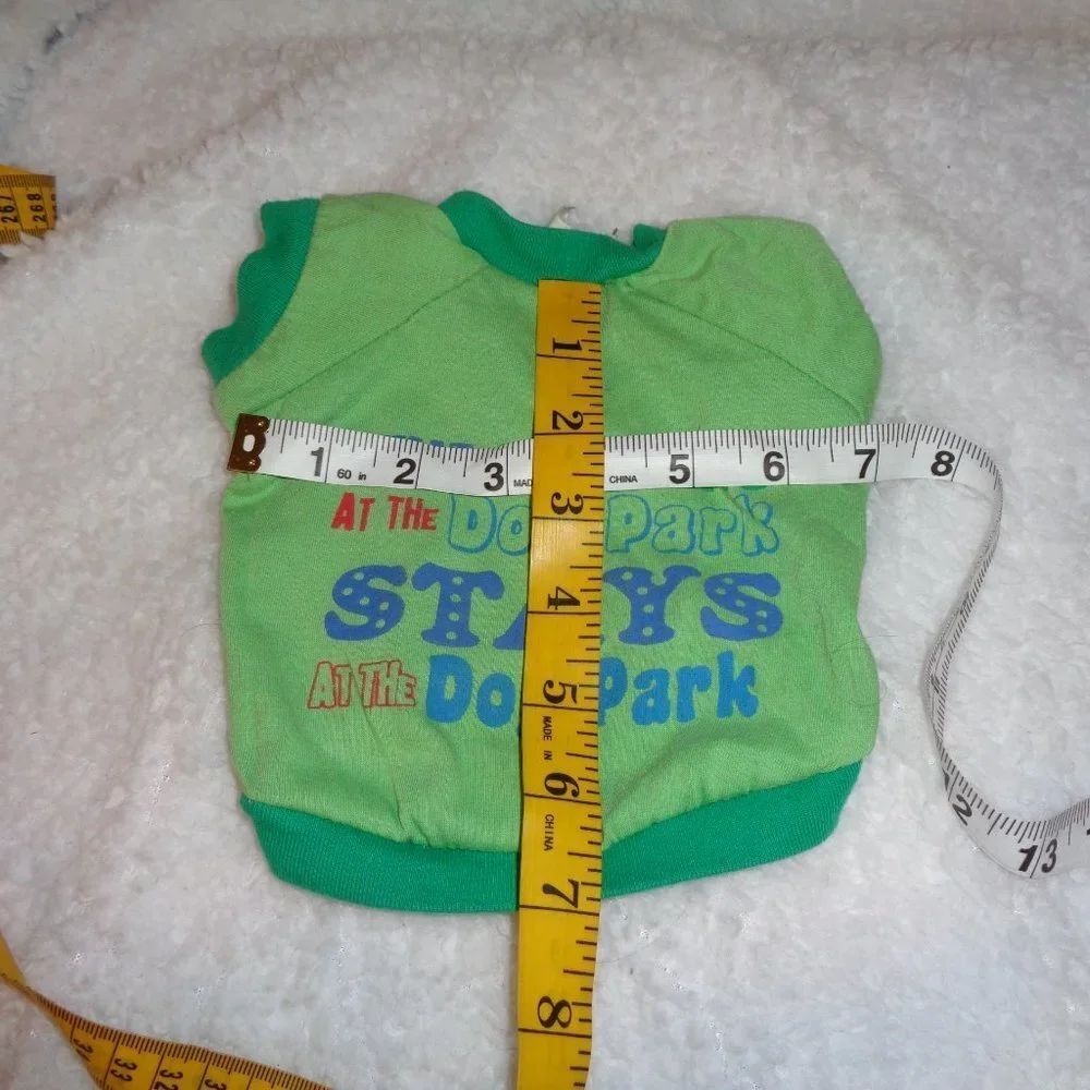GRREAT CHOICE Dog Shirt Size Small What Happens At The Dog Park